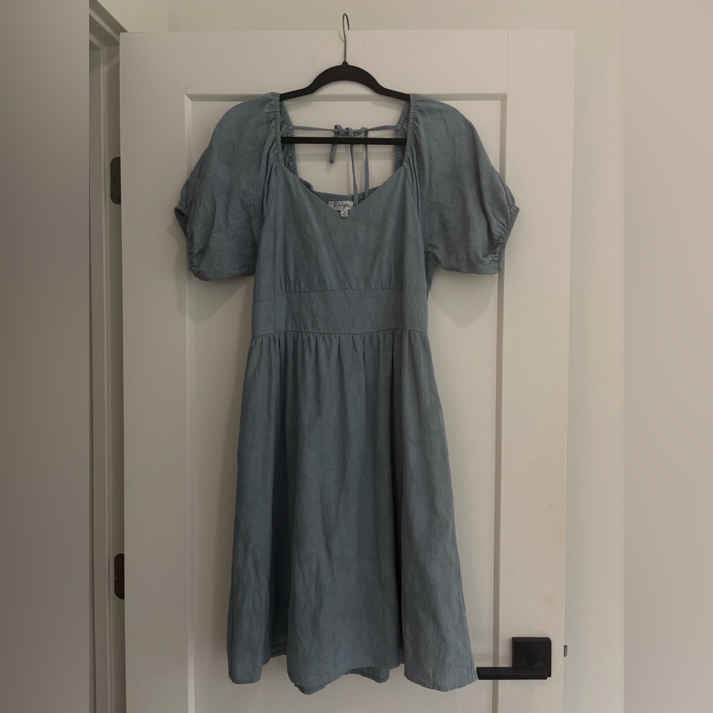 One Loved Babe Blue Romantic Cottage Core Dress